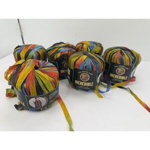Lion Brand Incredible Ribbon Yarn City Lights Weight 5 Bulky Lot Of 6